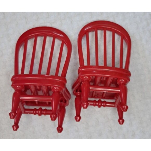 Vintage Fisher Price My Loving Family Dollhouse Chairs Stove Refrigerator Lot - Picture 13 of 16